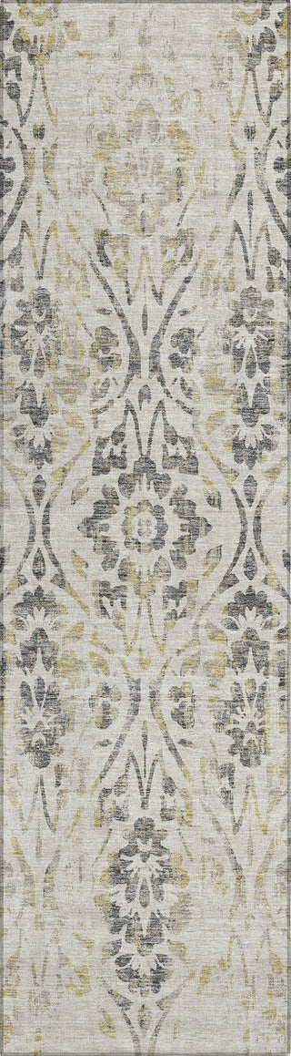 Piper Looms Chantille Floral ACN868 Beige Machine Washable Area Rug Runner Main Image