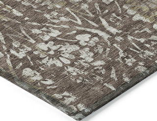 Piper Looms Chantille Floral ACN868 Brown Machine Washable Area Rug