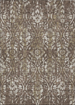 Piper Looms Chantille Floral ACN868 Brown Machine Washable Area Rug