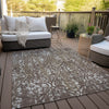 Piper Looms Chantille Floral ACN868 Brown Machine Washable Area Rug Outdoor Lifestyle Image Feature