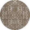 Piper Looms Chantille Floral ACN868 Brown Machine Washable Area Rug Round Main Image