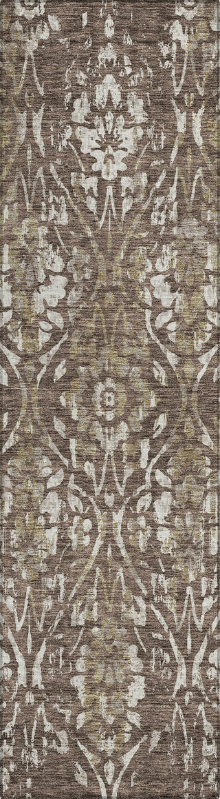 Piper Looms Chantille Floral ACN868 Brown Machine Washable Area Rug Runner Main Image