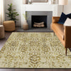 Piper Looms Chantille Floral ACN868 Gold Machine Washable Area Rug Lifestyle Image Feature