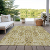 Piper Looms Chantille Floral ACN868 Gold Machine Washable Area Rug Outdoor Lifestyle Image Feature