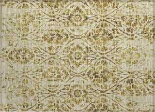 Piper Looms Chantille Floral ACN868 Gold Machine Washable Area Rug Scatter Main Image