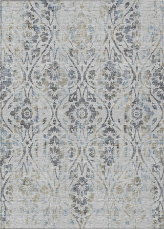 Piper Looms Chantille Floral ACN868 Gray Machine Washable Area Rug main image