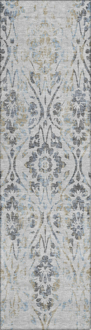 Piper Looms Chantille Floral ACN868 Gray Machine Washable Area Rug Runner Main Image