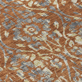 Piper Looms Chantille Floral ACN868 Paprika Machine Washable Area Rug Swatch Image