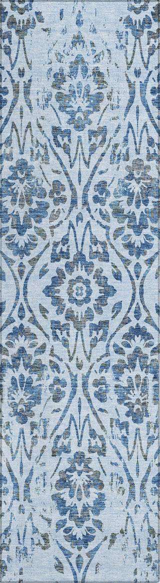 Piper Looms Chantille Floral ACN868 Sky Machine Washable Area Rug Runner Main Image
