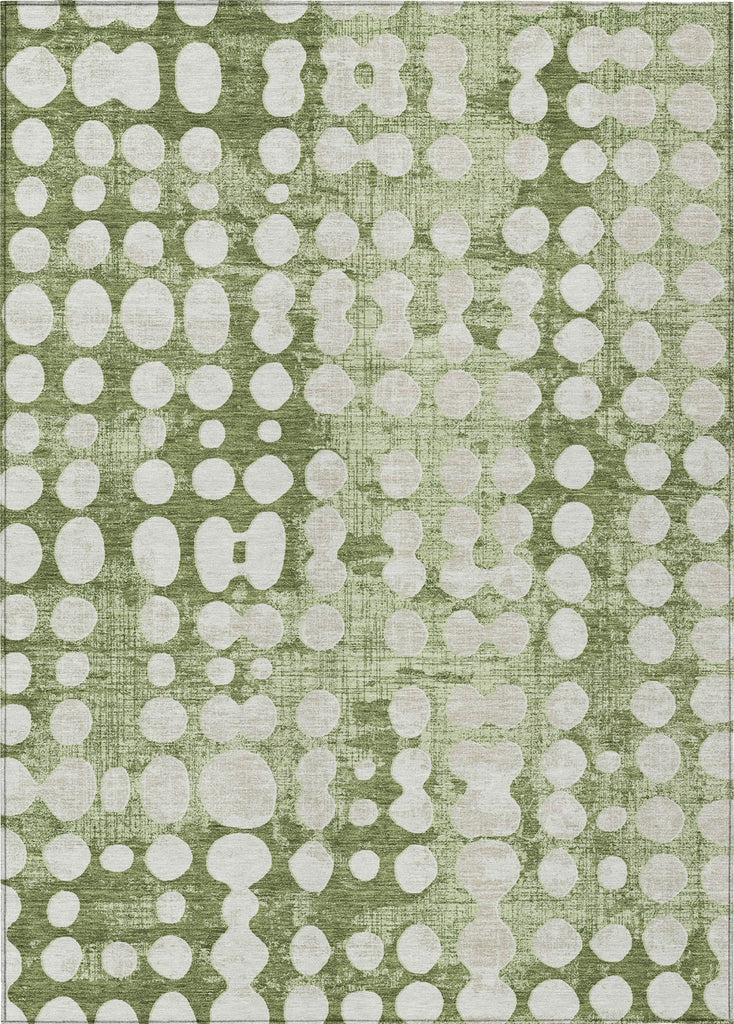 Piper Looms Chantille Circles ACN869 Aloe Machine Washable Area Rug main image