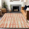 Piper Looms Chantille Circles ACN869 Coral Machine Washable Area Rug Lifestyle Image Feature