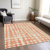 Piper Looms Chantille Circles ACN869 Coral Machine Washable Area Rug Lifestyle Image Feature