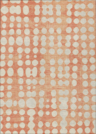 Piper Looms Chantille Circles ACN869 Coral Machine Washable Area Rug main image