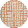 Piper Looms Chantille Circles ACN869 Coral Machine Washable Area Rug Round Main Image