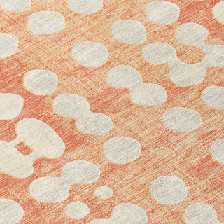 Piper Looms Chantille Circles ACN869 Coral Machine Washable Area Rug Swatch Image