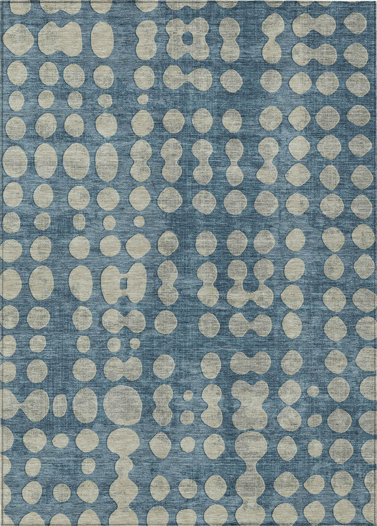 Piper Looms Chantille Circles ACN869 Denim Machine Washable Area Rug main image