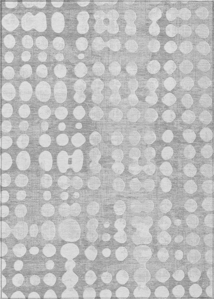 Piper Looms Chantille Circles ACN869 Gray Machine Washable Area Rug main image