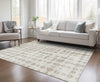 Piper Looms Chantille Circles ACN869 Ivory Machine Washable Area Rug Lifestyle Image Feature
