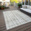 Piper Looms Chantille Circles ACN869 Ivory Machine Washable Area Rug Outdoor Lifestyle Image Feature