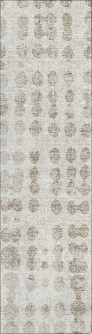 Piper Looms Chantille Circles ACN869 Ivory Machine Washable Area Rug Runner Main Image