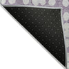 Piper Looms Chantille Circles ACN869 Purple Machine Washable Area Rug Backing Image