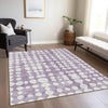 Piper Looms Chantille Circles ACN869 Purple Machine Washable Area Rug Lifestyle Image Feature