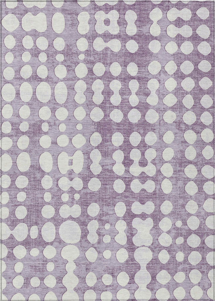 Piper Looms Chantille Circles ACN869 Purple Machine Washable Area Rug main image