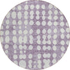 Piper Looms Chantille Circles ACN869 Purple Machine Washable Area Rug Round Main Image