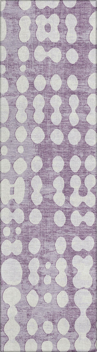Piper Looms Chantille Circles ACN869 Purple Machine Washable Area Rug Runner Main Image