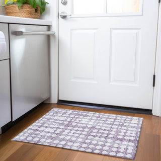 Piper Looms Chantille Circles ACN869 Purple Machine Washable Area Rug Scatter Lifestyle Image Feature