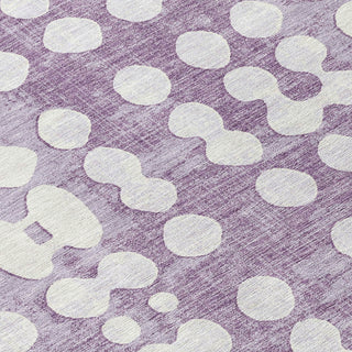 Piper Looms Chantille Circles ACN869 Purple Machine Washable Area Rug Swatch Image