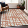 Piper Looms Chantille Circles ACN869 Salmon Machine Washable Area Rug Lifestyle Image Feature