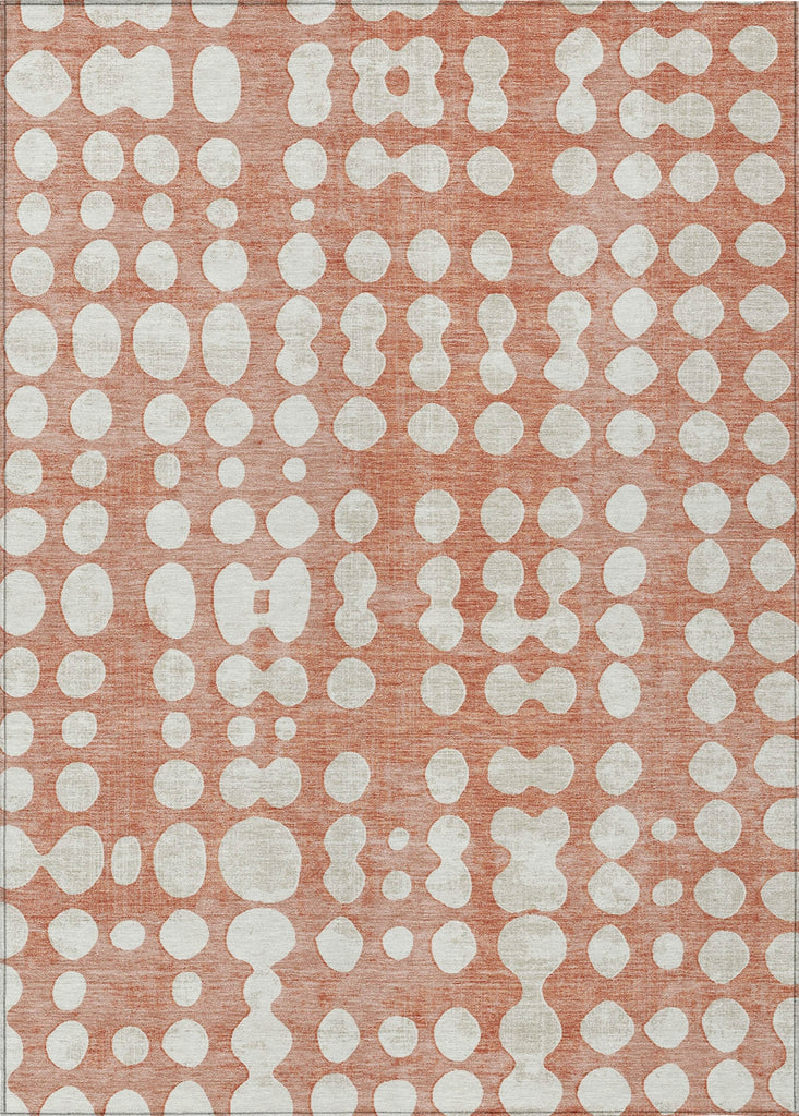 Piper Looms Chantille Circles ACN869 Salmon Machine Washable Area Rug main image