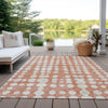 Piper Looms Chantille Circles ACN869 Salmon Machine Washable Area Rug Outdoor Lifestyle Image Feature