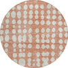 Piper Looms Chantille Circles ACN869 Salmon Machine Washable Area Rug Round Main Image
