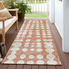 Piper Looms Chantille Circles ACN869 Salmon Machine Washable Area Rug Runner Outdoor Lifestyle Image Feature