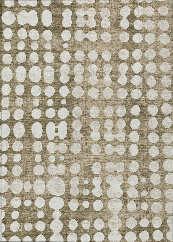 Piper Looms Chantille Circles ACN869 Taupe Machine Washable Area Rug main image
