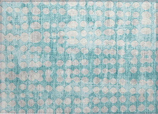 Piper Looms Chantille Circles ACN869 Teal Machine Washable Area Rug Scatter Main Image