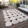 Piper Looms Chantille Circles ACN870 Burgundy Machine Washable Area Rug Outdoor Lifestyle Image Feature