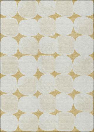 Piper Looms Chantille Circles ACN870 Gold Machine Washable Area Rug main image
