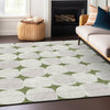 Piper Looms Chantille Circles ACN870 Green Machine Washable Area Rug Lifestyle Image Feature