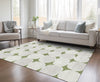 Piper Looms Chantille Circles ACN870 Green Machine Washable Area Rug Lifestyle Image Feature
