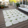Piper Looms Chantille Circles ACN870 Green Machine Washable Area Rug Outdoor Lifestyle Image Feature