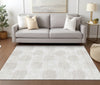 Piper Looms Chantille Circles ACN870 Ivory Machine Washable Area Rug Lifestyle Image Feature