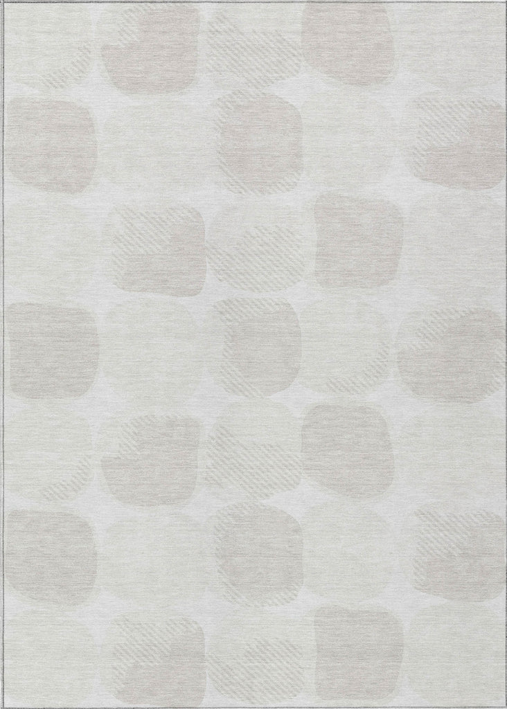 Piper Looms Chantille Circles ACN870 Ivory Machine Washable Area Rug main image