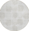 Piper Looms Chantille Circles ACN870 Ivory Machine Washable Area Rug Round Main Image