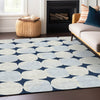 Piper Looms Chantille Circles ACN870 Navy Machine Washable Area Rug Lifestyle Image Feature
