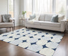 Piper Looms Chantille Circles ACN870 Navy Machine Washable Area Rug Lifestyle Image Feature