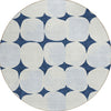 Piper Looms Chantille Circles ACN870 Navy Machine Washable Area Rug Round Main Image