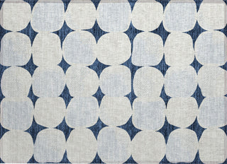 Piper Looms Chantille Circles ACN870 Navy Machine Washable Area Rug Scatter Main Image